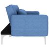 vidaXL ソファベッド ブルー 布製