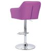 vidaXL バースツール アームレスト付き パープル 合成皮革製