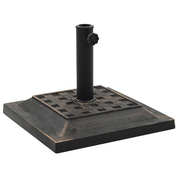 vidaXL パラソルベース 角型 ポリエステル樹脂 12kg ブロンズ