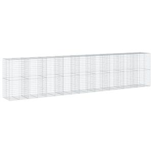 vidaXL 蛇籠バスケット カバー付き 900x100x200cm 亜鉛メッキ鉄