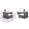 vidaXL ガーデンラウンジ4点セット クッション付き ポリラタン製 グレー