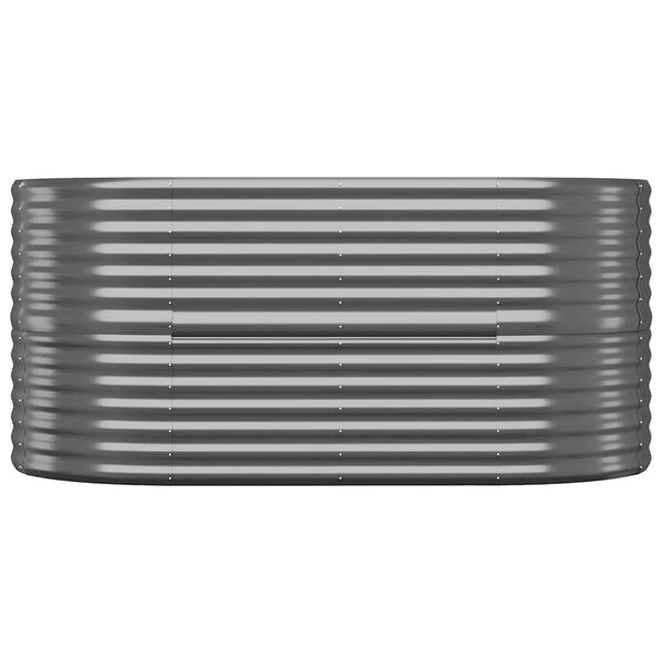 vidaXL ガーデンプランター 亜鉛メッキスチール 152x80x68 cm アントラシート