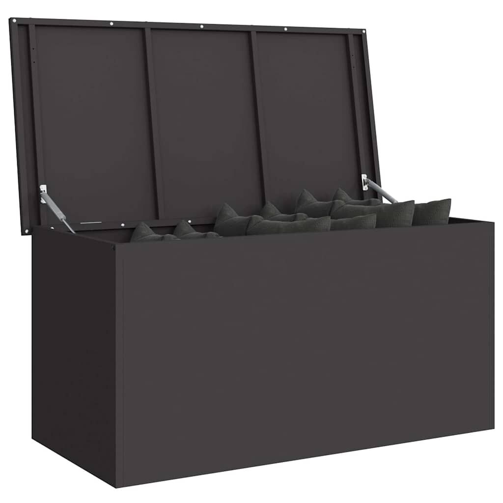vidaXL 屋外収納ボックス ブラック 100 x 50.5 x 50 cm スチール