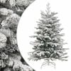 vidaXL 人工クリスマスツリー ヒンジ式 雪付き 150 cm