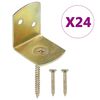vidaXL フェンスパネルブラケット 24点 L字型 亜鉛メッキ金属