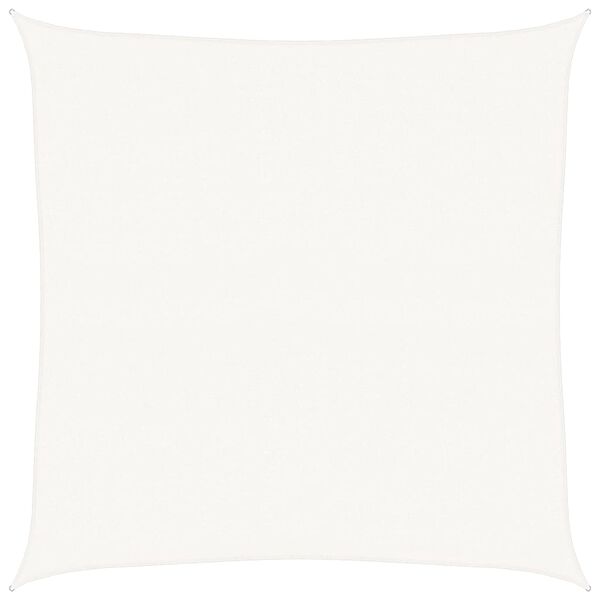 vidaXL サンシェードセイル 160g/m&sup2; ホワイト 5x5m 高密度ポリエチレン