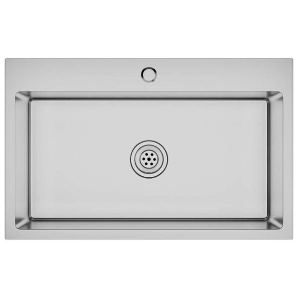 vidaXL 手作り キッチンシンク ステンレススチール製