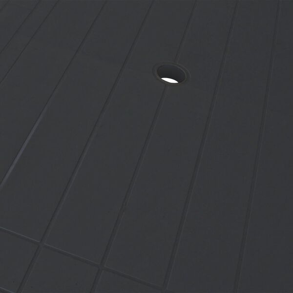 vidaXL ガーデンテーブル アントラシート 126x76x72cm プラスチック製