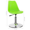 vidaXL 回転ダイニングチェア 2点セット グリーン 合成皮革張り