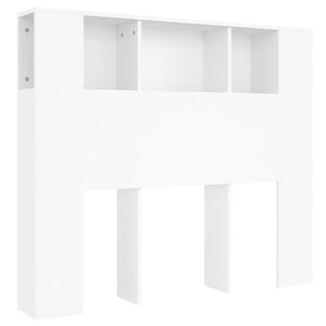 vidaXL ヘッドボードキャビネット ホワイト 120x18.5x102.5 cm