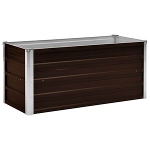 vidaXL ガーデンレイズドベッド ブラウン 100x40x45 cm 亜鉛メッキ鋼製