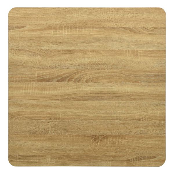 vidaXL ビストロテーブル オークカラー 80x80x75cm MDF＆スチール