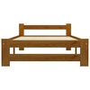 vidaXL ベッドフレーム ハニーブラウン パインウッド 無垢材 100x200cm