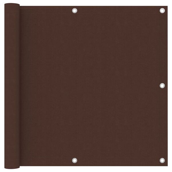 vidaXL バルコニースクリーン ブラウン 90x400cm オックスフォード生地