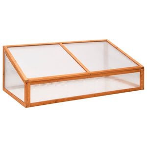 vidaXL 温室 オレンジ 110x56x39 cm モミの木