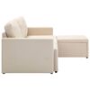 vidaXL 3人掛けソファベッド モジュール式 クリーム 布製
