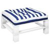 vidaXL パレットクッション ブルー＆ホワイト ストライプ 70x70x12 cm オックスフォードファブリック
