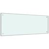 vidaXL キッチン用 汚れ防止板 ホワイト 100x40cm 強化ガラス製