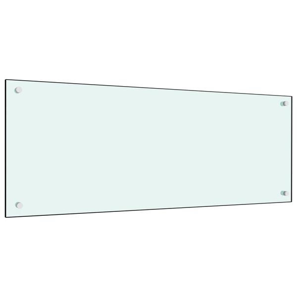 vidaXL キッチン用 汚れ防止板 ホワイト 100x40cm 強化ガラス製