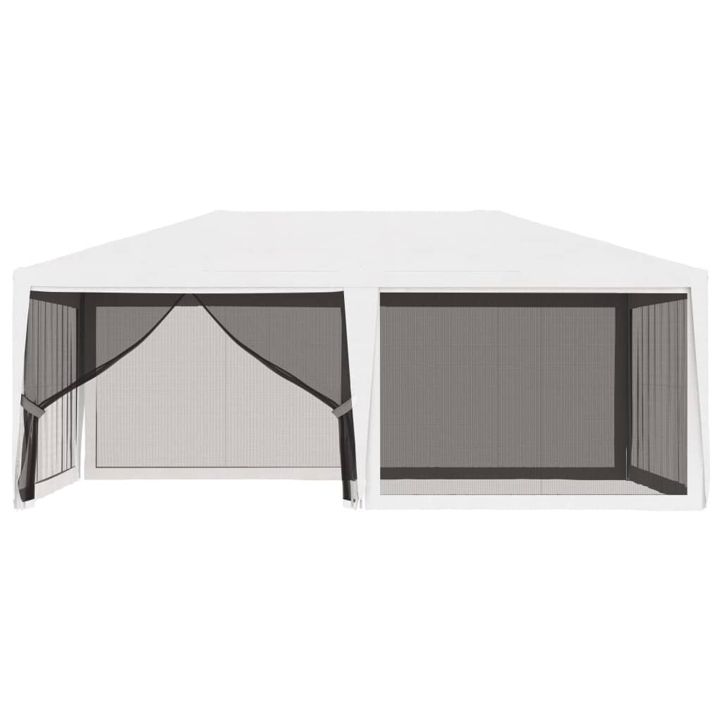 vidaXL パーティーテント メッシュサイドウォール4枚付き 4x6m