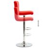 vidaXL バースツール レッド 合成皮革製