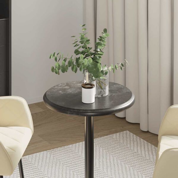 vidaXL テーブルトップ 直径 40 x 2.5 cm 大理石 ブラック