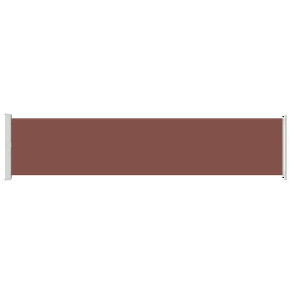 vidaXL パティオ用 引き込み式サイドオーニング 140x600cm ブラウン