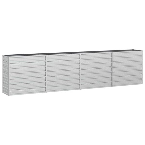 vidaXL ガーデンレイズドベッド 320x40x77 cm 亜鉛メッキ鋼製 シルバー