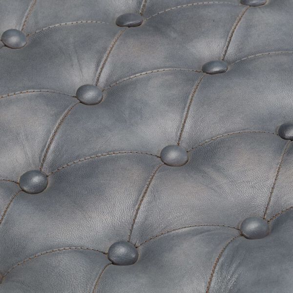 vidaXL 厚手クッション グレー 62x62x47cm 本革製