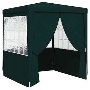 vidaXL プロ仕様 パーティーテント 側壁付き 2x2m グリーン 90g/m&sup2;