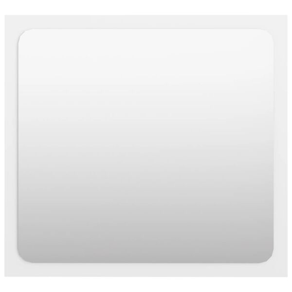 vidaXL バスルーム ミラー ハイグロスホワイト 40x1.5x37cm パーティクルボード