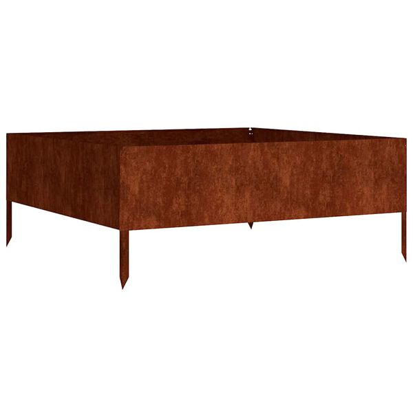 vidaXL ガーデンレイズドベッド 100x100x41cm コルテン鋼