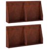 vidaXL 保持壁 4 個 40 x 12 x 40 cm 耐候性スチール 錆
