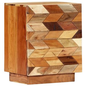 vidaXL ベッドサイドキャビネット 40x30x50 cm 再生無垢材