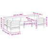 vidaXL ガーデンソファ6点セット クッション付き 含浸木材パイン材