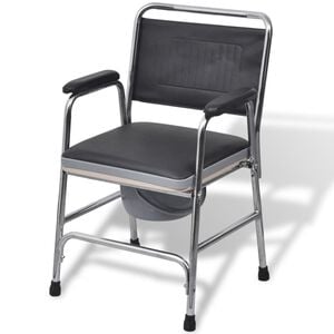 vidaXL 室内用便器 スチール製 黒色