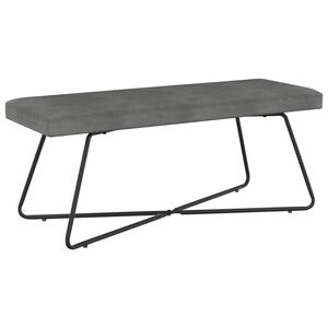 vidaXL ベンチ ダークグレー 110 x 40 x 45 cm ベルベット