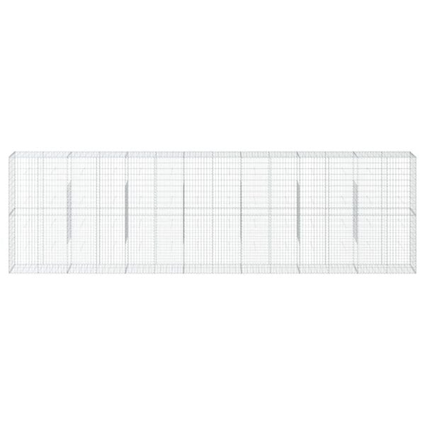 vidaXL 蛇籠バスケット カバー付き 700x50x200cm 亜鉛メッキ鉄