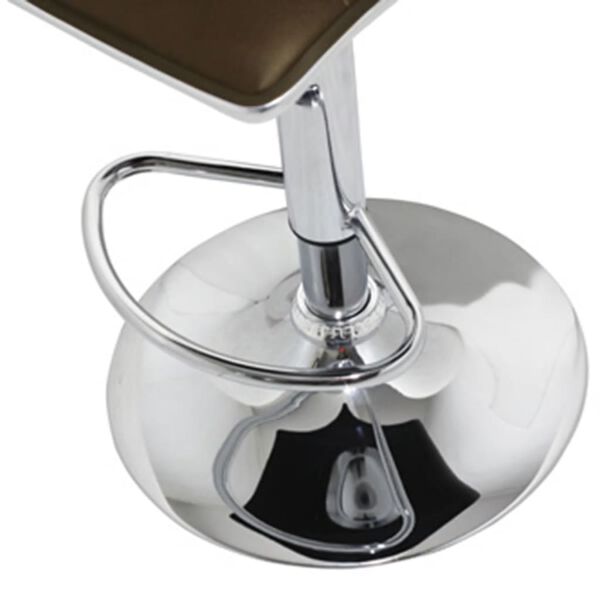 vidaXL バースツール 2点 ブラウン 合成皮革製