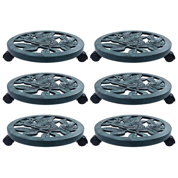 vidaXL プラントムーバー 6点 グリーン 38cm プラスチック製