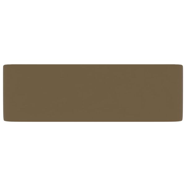 vidaXL 洗面器 マットクリーム 41x30x12cm セラミック