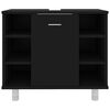 vidaXL バスルームキャビネット ブラック 60x32x53.5cm エンジニアリングウッド