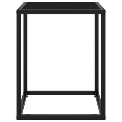 vidaXL コーヒーテーブル ブラック 40x40x50cm ブラックガラス製