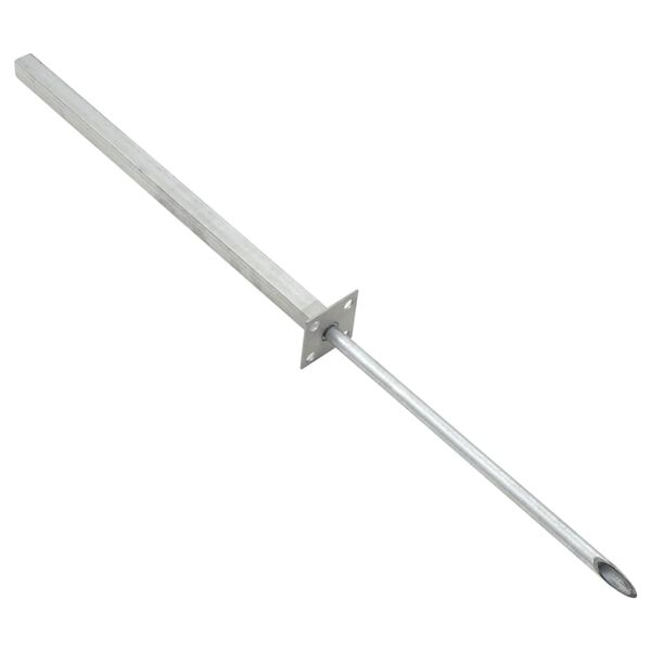 vidaXL 交換用スチール製脚 2点 115 cm シルバー