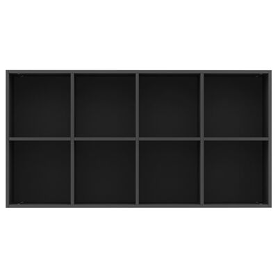 vidaXL ブックキャビネット/サイドボード 黒色 66x30x130cm パーティクルボード