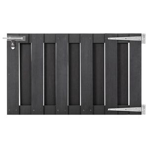 vidaXL ガーデンゲート WPC製 100x60cm グレー