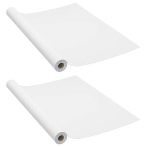 vidaXL 粘着式家具保護フィルム 2枚入り ホワイト 500x90cm PVC製