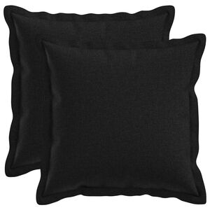 vidaXL クッションカバー 2 pcs HOUTEN ブラック 40 x 40 cm フェイクリネン