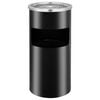 vidaXL 壁掛け灰皿付ごみ箱 スチール製 26 L ブラック