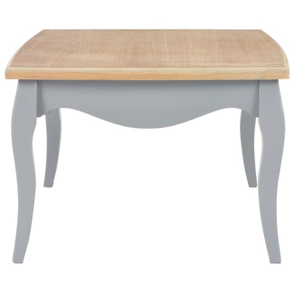 vidaXL コーヒーテーブル 110x60x40cm パイン無垢材 グレー＆ブラウン